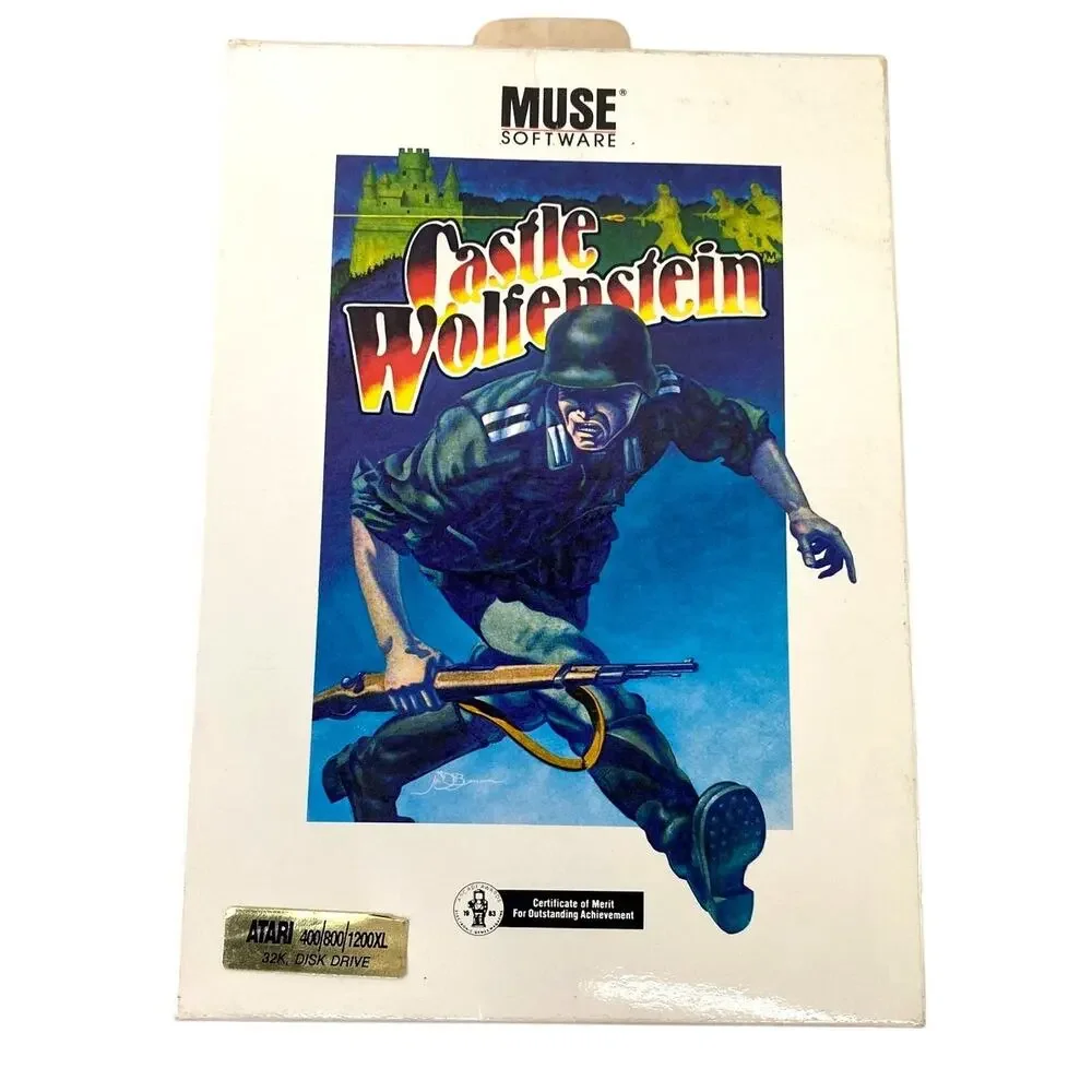 Vintage 1982 Castle Wolfenstein Atari 400 800 1200XL Floppy Disk Complete In Box